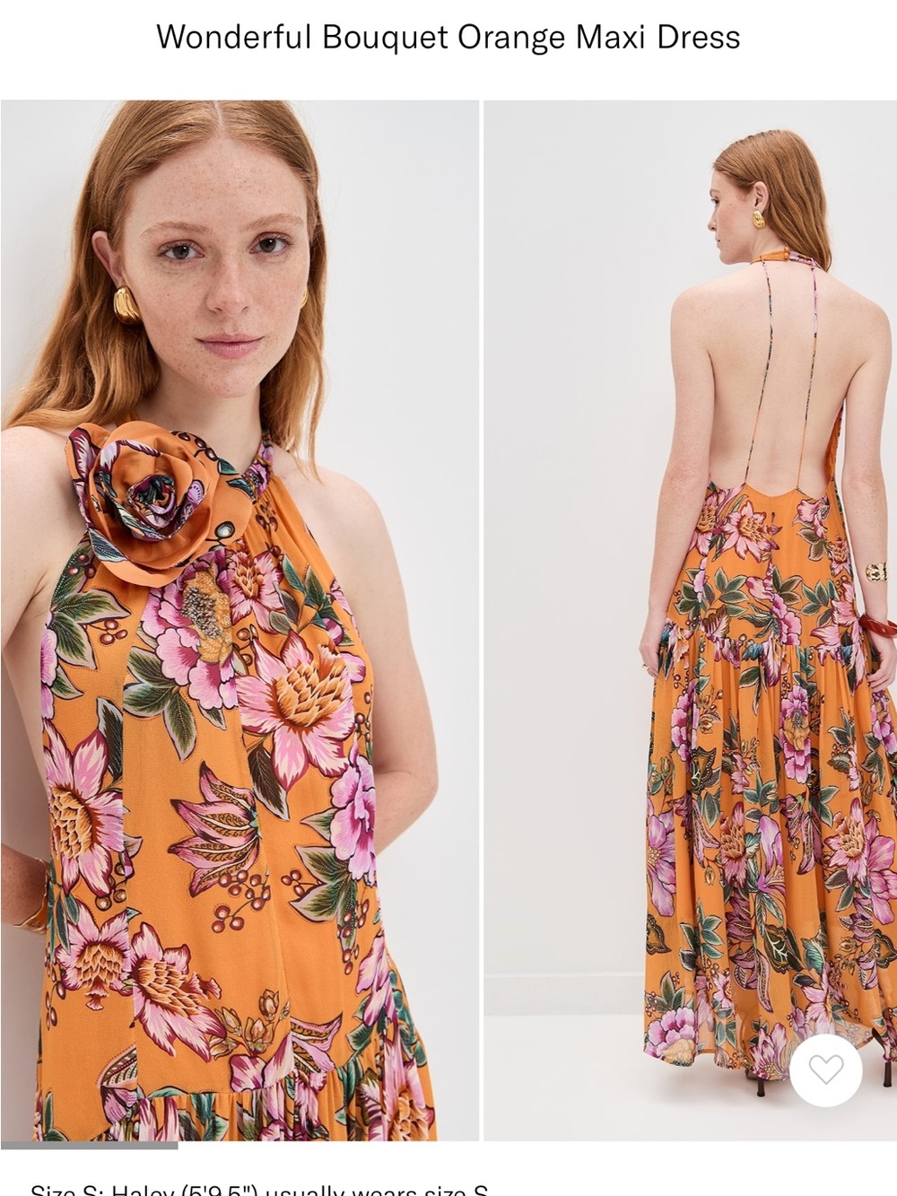 NWT Farm Rio wonderful bouquet orange maxi dress size small video
